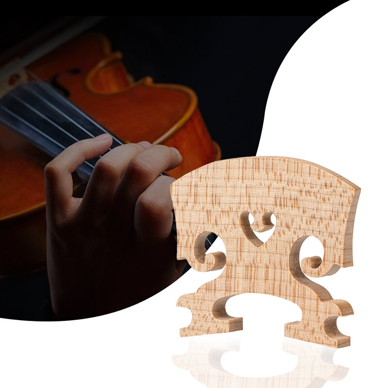 Pont de violon 4/4 en érable massif, fabriqué par 402 experts qualifiés pour un volume sonore plus net, beauté et clarté, 10 pièces