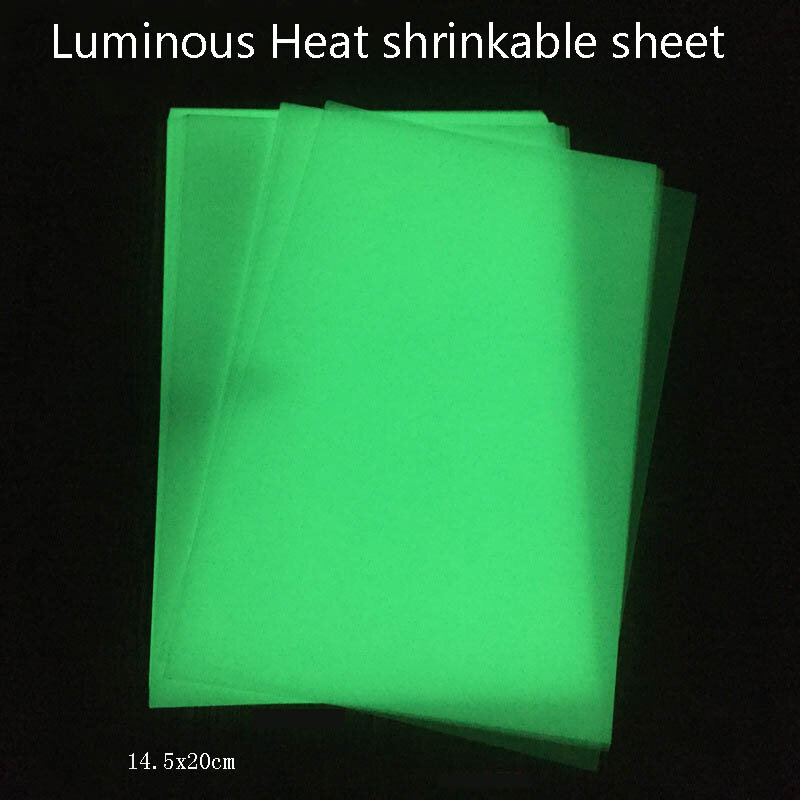 Luminous heat shrinkable sheet translucent plastic sheet polishing luminous heat shrinkable sheet DIY material 14.5x20cm