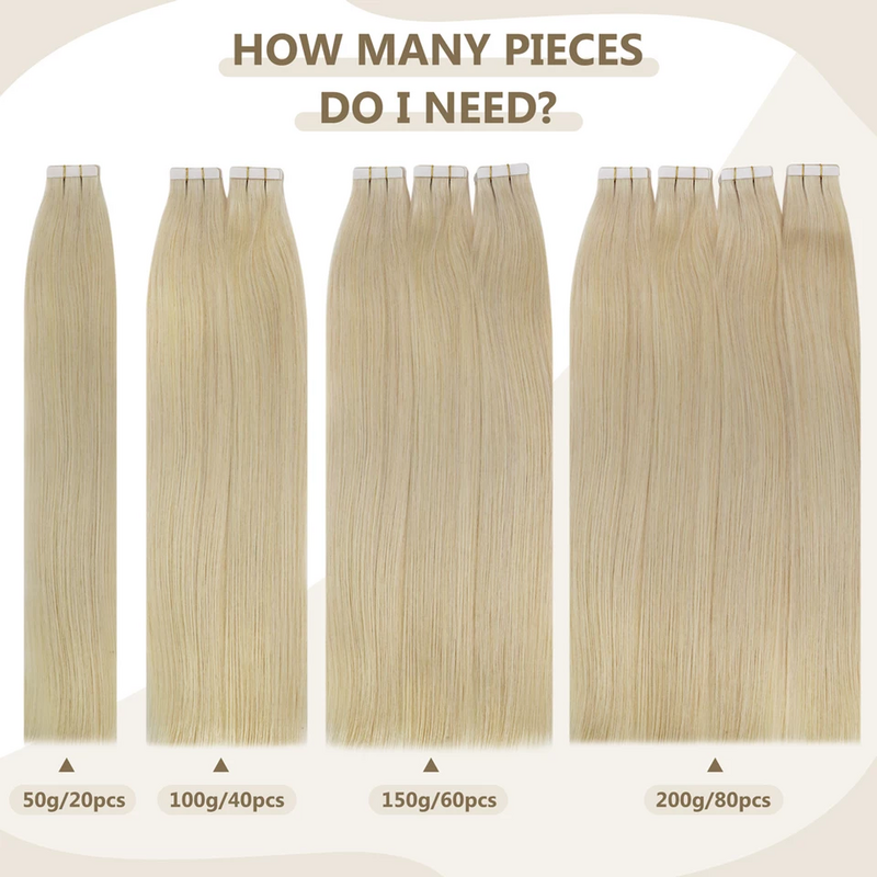 [Последние 12 месяцев] Лента для наращивания волос Ugeat, натуральные волосы, 100% натуральные человеческие волосы, 10 А, лента для наращивания волос, чистый цвет