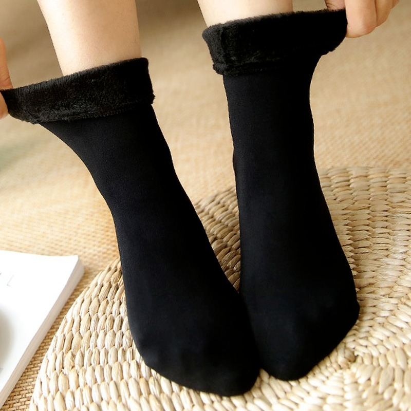 Winter Women Socks Velvet Thickening Warm Socks Casual Home Floor Socks Snow Thermal Keeping Thickening Sleeping Warm Hosiery