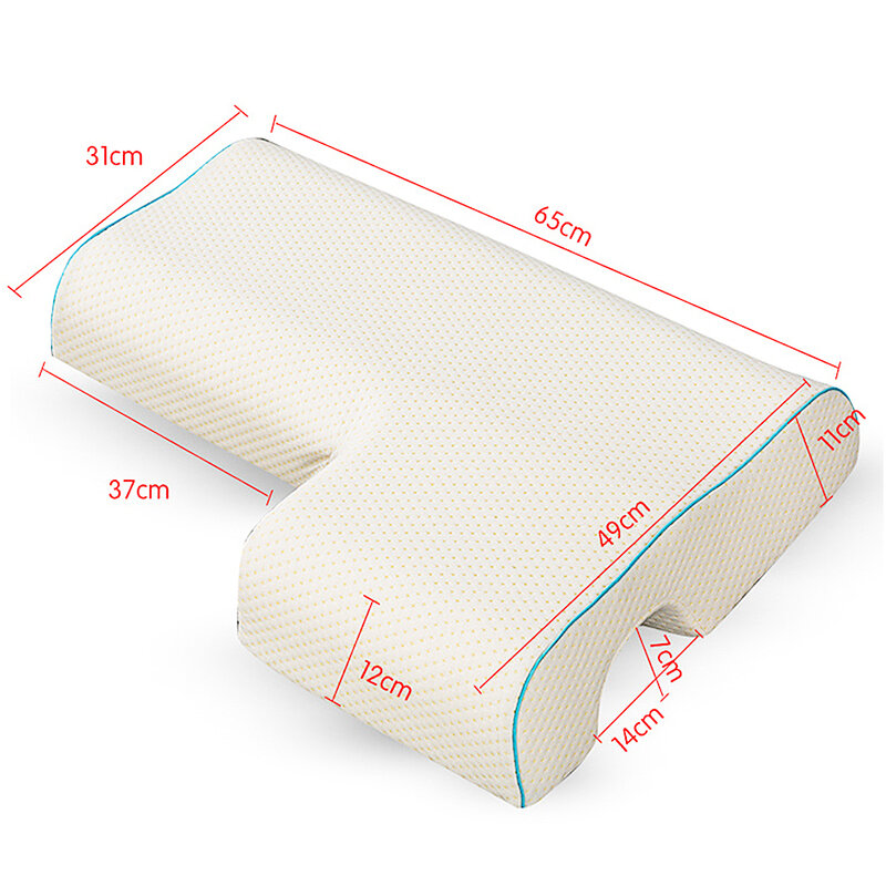 Arch U-Shaped Curved Memory Foam Sleeping Neck Cervical Pillow With Hollow Design Arm Rest Hand Couple Pillows Right Left