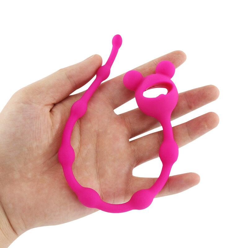 EXVOID Pull Ring Anal Plug Perlen Kugel Vagina Klitoris Orgasmus Weichen Silikon Erwachsene Produkte Lange Butt Plug Anal Sex Spielzeug für Frauen Männer