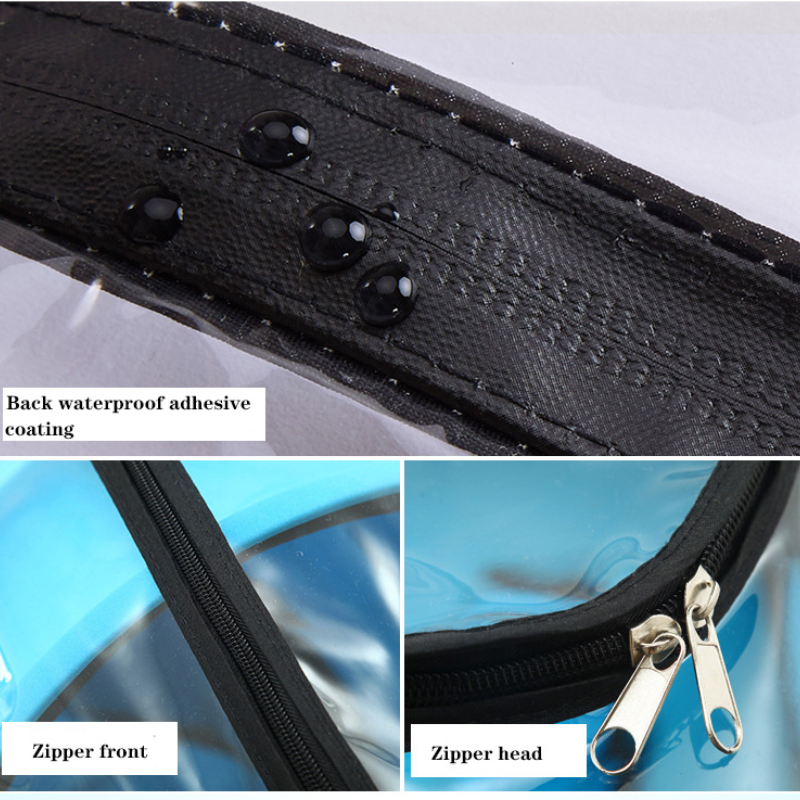 Accessori per passeggini EVA copertura antipioggia impermeabile scudo antipolvere trasparente con cerniera aperta per passeggino impermeabile