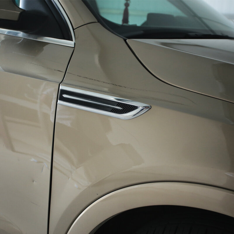LittleSong-ABS Chrome Car Side Modificado Adesivos para Audi, Acessórios Decalque, Auto Styling, A3, A4, A5, A6, Q3, Q5, Q7