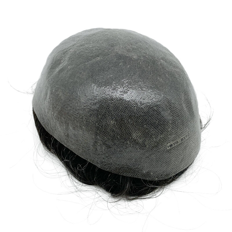 100% parrucca di capelli umani uomo attaccatura dei capelli naturale nodo di pelle sottile uomini Toupee
