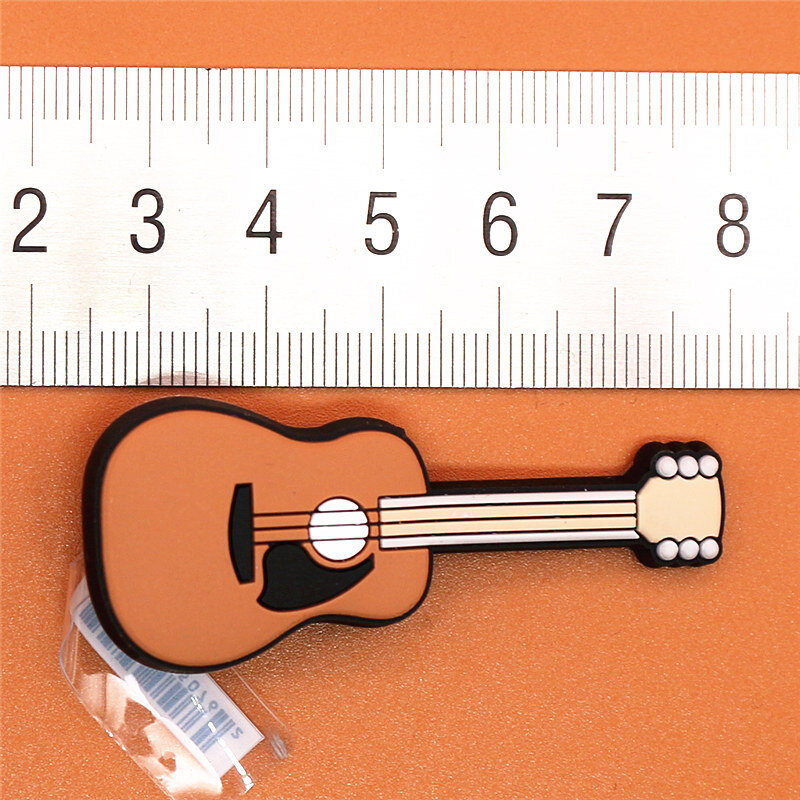 Tiểu Thuyết Đĩa Đơn Bán Nhạc Cụ Phong Cách Giày Quyến Rũ Phụ Kiện Mô Phỏng Guitar Vườn Giày Trang Trí Cho Croc Jibz Trẻ Em X-Mas quà Tặng