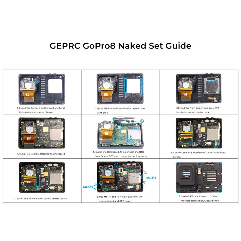 GEPRC-Câmera completa Naked Hero 8, Coroa HD, Bebê crocodilo, Lente de proteção UV, CineLog 25, 4K, 2-6S, 25.7g, Novo, 2021