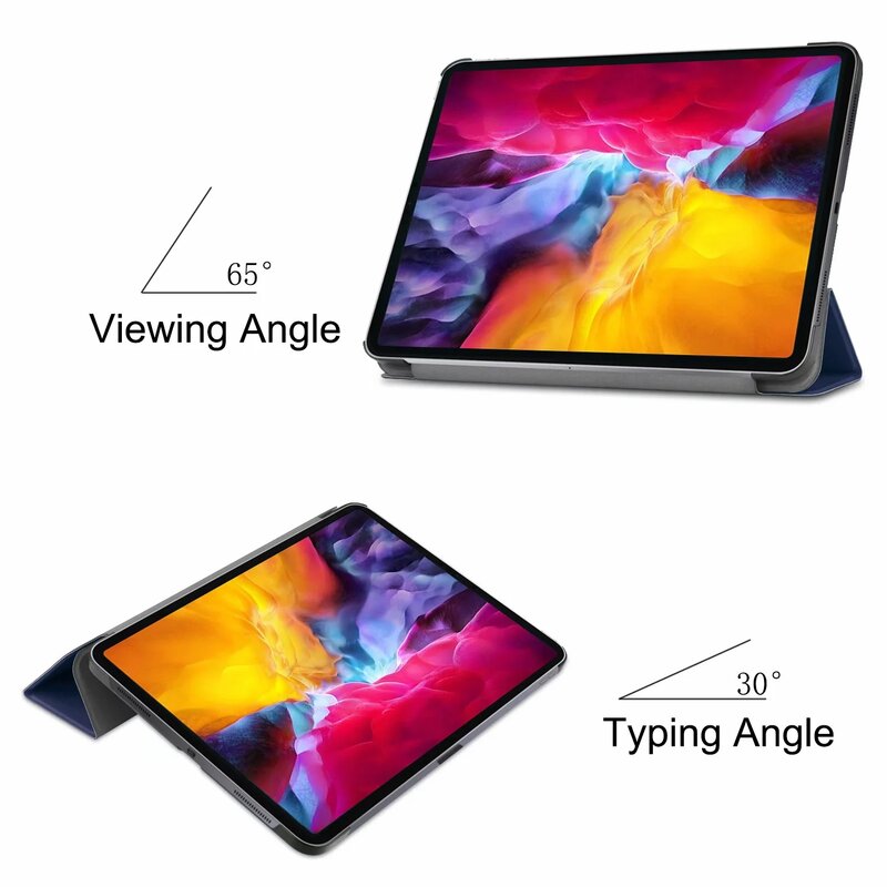 Smart leather tablet caso para ipad ar 4 10.9 2020 caso ipad 8th 7th gen capa pro 10.5 ar 3 2019 mini 5 4 funda ipad pro 12.9