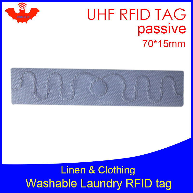 Etiqueta de roupa para hotel uhf rfid, placa de linho lavável resistente ao calor de 902-928mhz pérolas ucode8 epc gen2 6c, placa inteligente passiva rfid