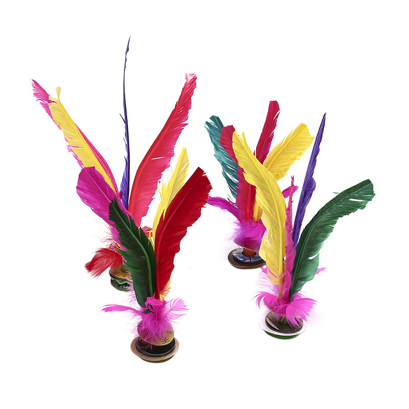 1pc China Jianzi Footbal Foot Kick Handwheel Fancy Goose Feather Shuttlecock Fitness Entertainment For Physical Exercise
