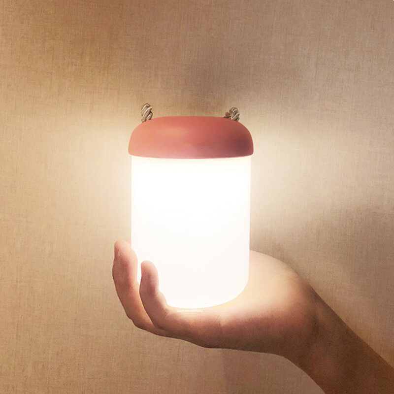 Draagbare Led Nachtlampje Touch Dimbare Outdoor Lantaarn Usb Oplaadbare Slaapkamer Bedlampje Voor Kinderen Baby Cadeau