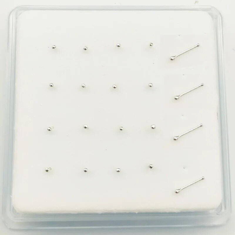 925 prata esterlina minúsculos 1.2mm bola nariz pinos osso piercing nez corpo piercing jóias 20 unidades/pacote