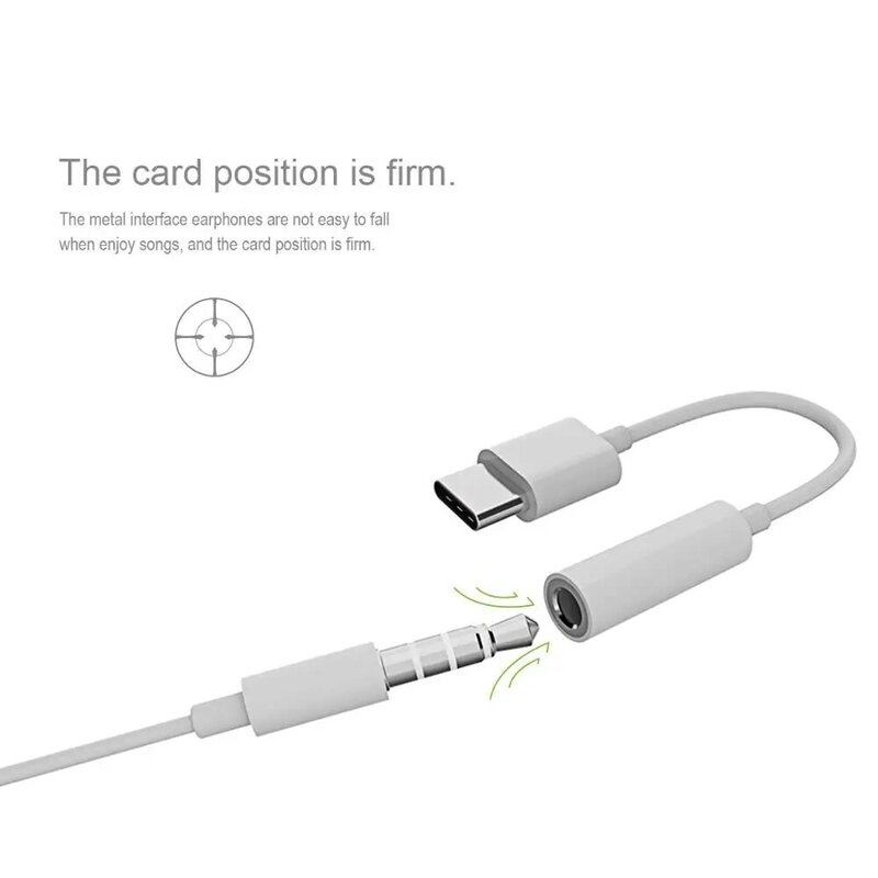 Grande in vendita adattatore per cavo auricolare da Mini tipo C a 3.5mm Usb USB-C maschio a Jack Audio AUX 3.5 per Huawei Samsung Xiaomi Android