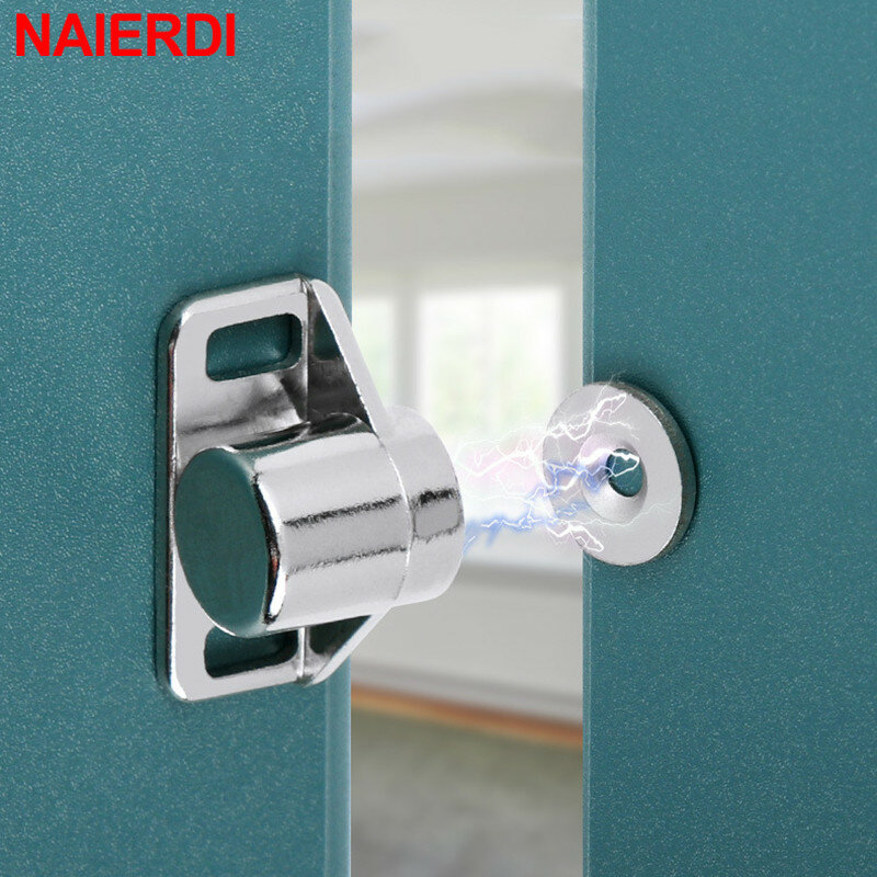 Tangkapan Pintu Kabinet Magnet NAIERDI, Penghenti Pintu Furnitur Magnetik, Tangkapan Kabinet Kait Magnet Neodymium Kuat