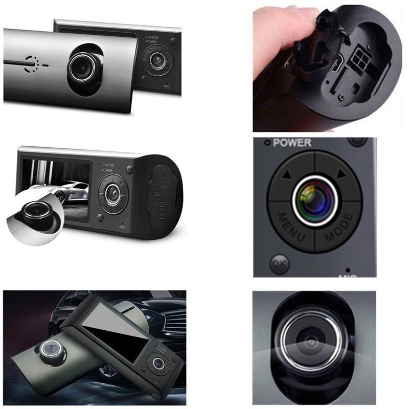 Kamera samochodowa Beliewin Full HD 1080P 2.7 Cal ekran LCD kamera na deskę rozdzielczą kamera tylna wideorejestrator g-sensor podwójny obiektyw cam