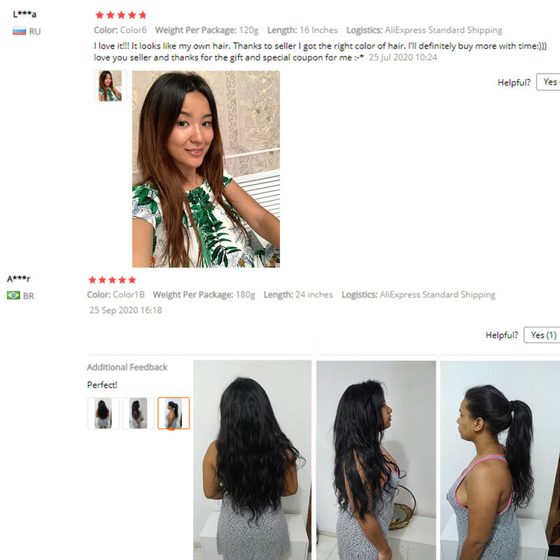 Showcoco-Clip em extensões de cabelo humano, cabelo coreano Clips, sedoso reto, 100% Remy