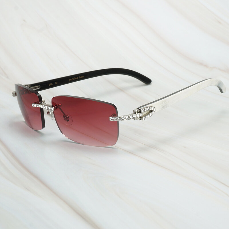 Luksusowy biały Mix czarny bawoli róg okulary przeciwsłoneczne dla mężczyzn damskie markowe okulary przeciwsłoneczne projektant Carter okulary dla wędkarzy Rave Festival