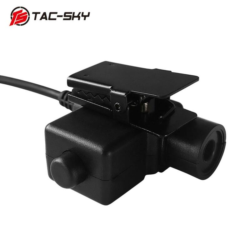 Adaptador PTT táctico TS TAC-SKY, enchufe kenwood para Baofeng UV5R, UV82, radios y auriculares tácticos
