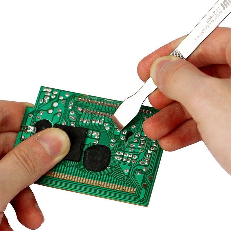 Jakemy Ponsel Alat Perbaikan Memori Logam Tin Scraping Pisau Pasta Solder Pencampuran Pisau Spudger Pry Buka untuk iPhone Alat Perbaikan