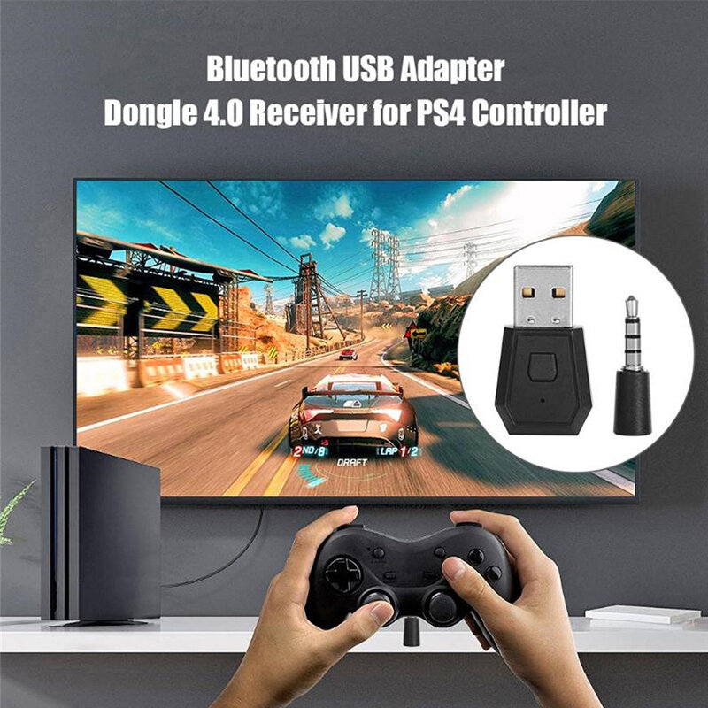 PS4 블루투스 동글 PS5 USB BT 어댑터, 플레이 스테이션용, 안정적인 성능, 블루투스 이어폰 스피커 등 후크, 3.5mm