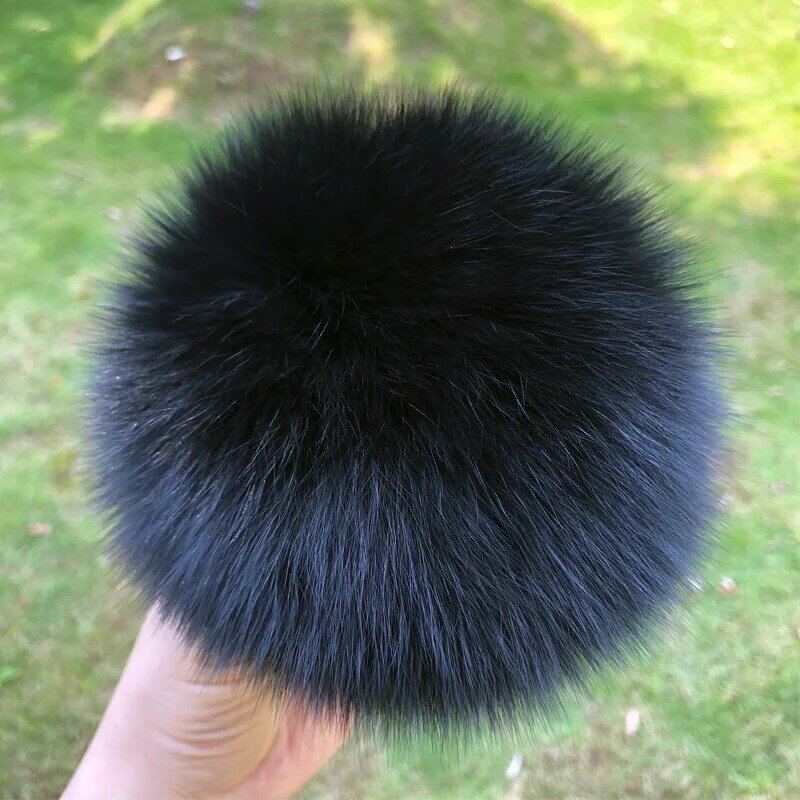 Pompón de piel de zorro 100% natural, para sombreros de mapache Pompón, gorros, bolsos, accesorios para bufandas