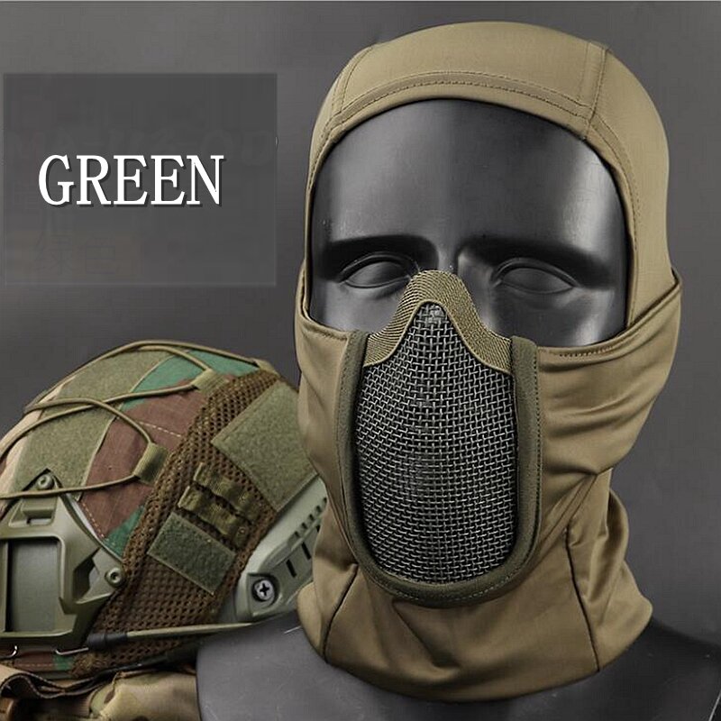 Nuova maschera copricapo tattica militare traspirante Airsoft Paintball maschere da caccia maschera da combattimento resistente all'usura