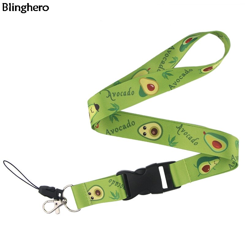 Blinghero mignon lanières d'avocat fruits clés ID Badge support pour téléphone Hnag corde avec clés téléphone bricolage sangle de cou BH0188