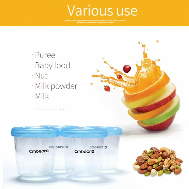 食品を新鮮に保つための母乳育児ボトル,4個,180ml,新生児用,牛乳と果物の保管用カップ,大型,食品用