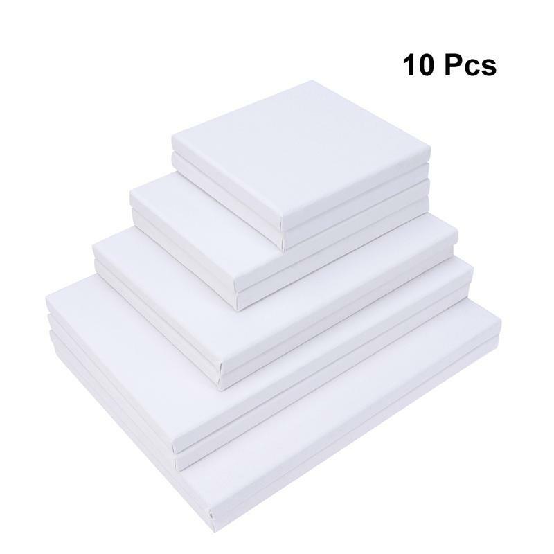 10PCS Wood Painting Frame Cotton White Stretched Canvas Frame for Drawing Painting DIY Canvas Painting Supplies