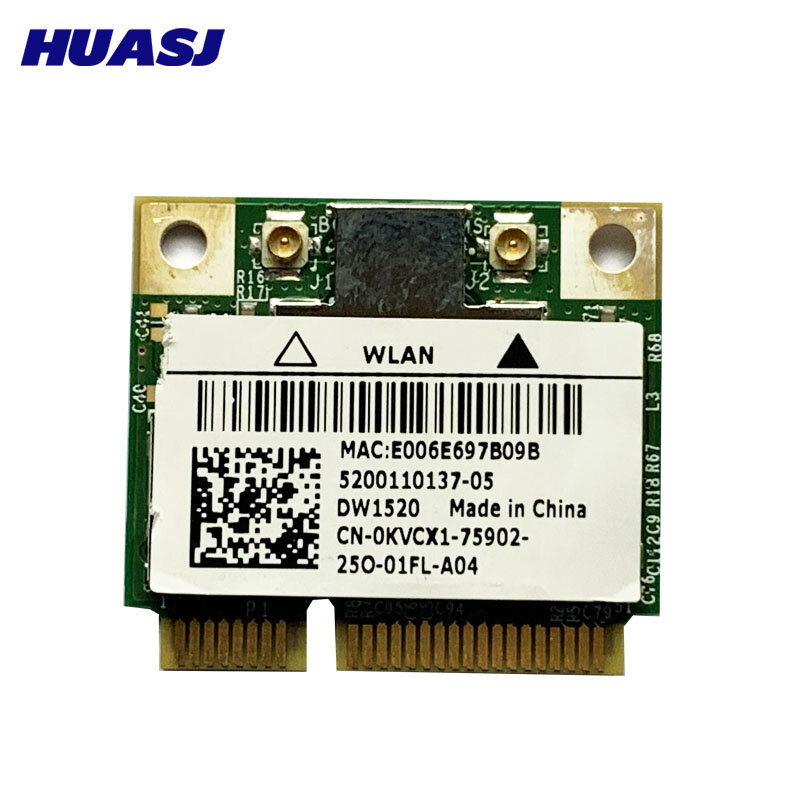 New DW1520 Wireless Dual Band 300Mbps Half MINI PCI-E WIFI Card BCM943224HMS