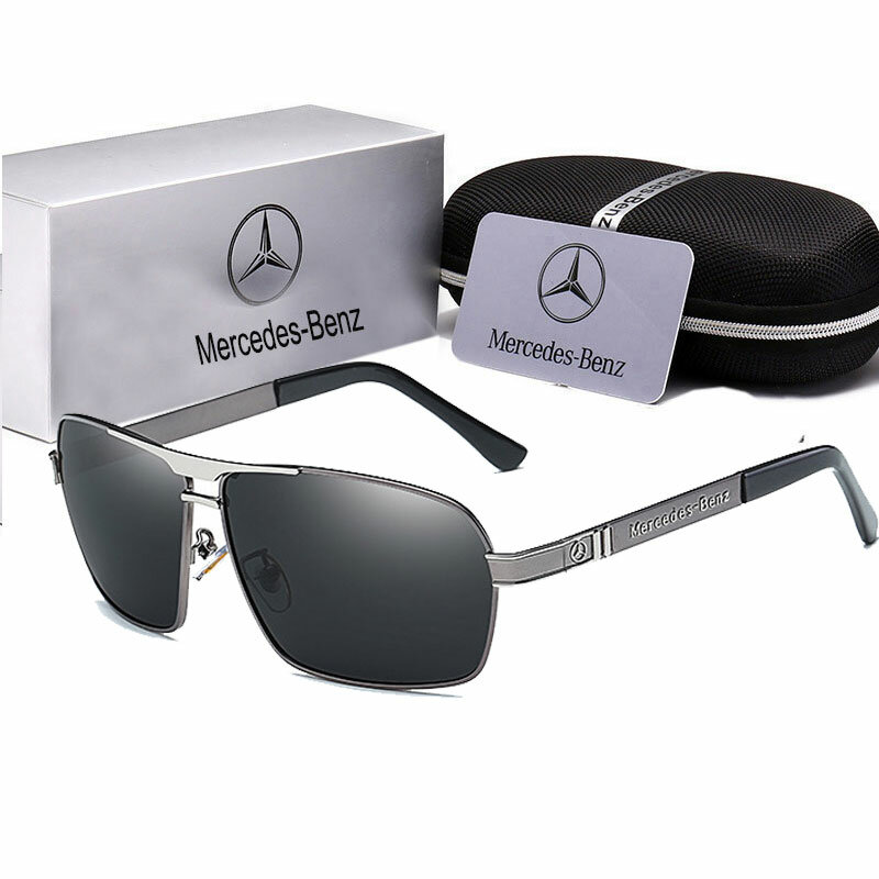 Новинка, модные мужские солнцезащитные очки Benz UV400, очки для вождения, поляризационные, опт, uv400