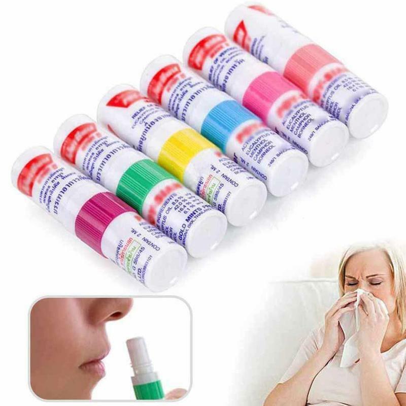 Inhalateur nasal à intervalles de menthe thaïlandaise, rafraîchissement du cerveau, anti-farce, rhinite, aspirateur antarctique, guérir la fatigue nasale, C8D0, 1 pièce