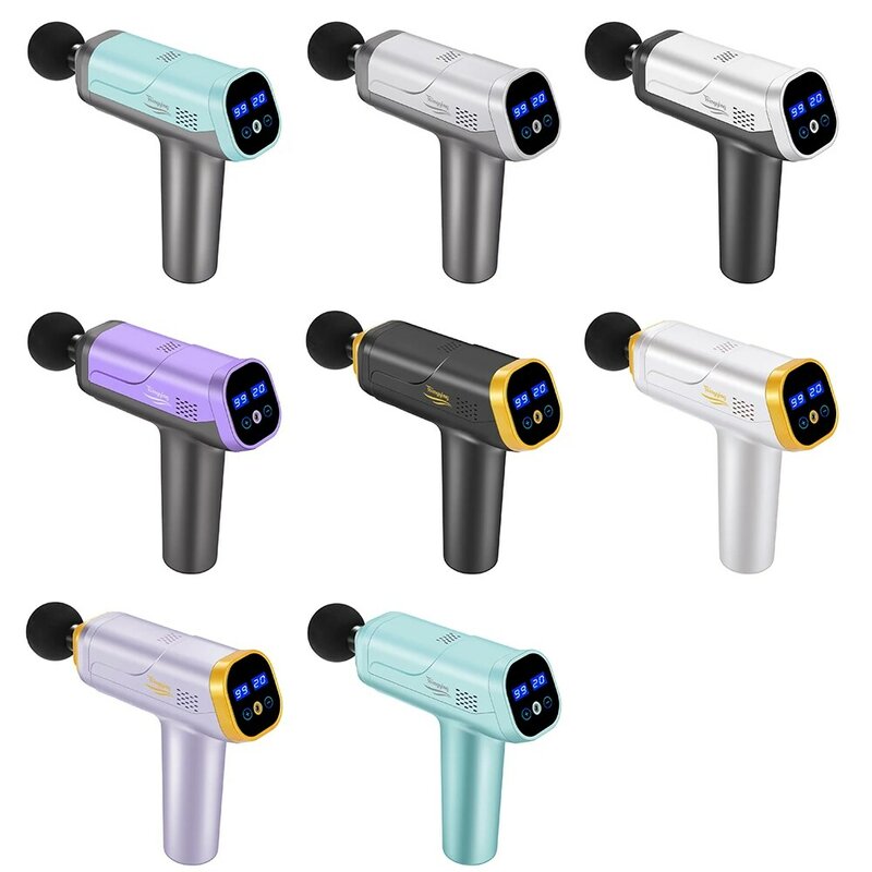 Body Massage Gun LCD Display Exercising Muscle Electric Massager Gun head Massager for Neck and Back Vibrator Slimming Shaping
