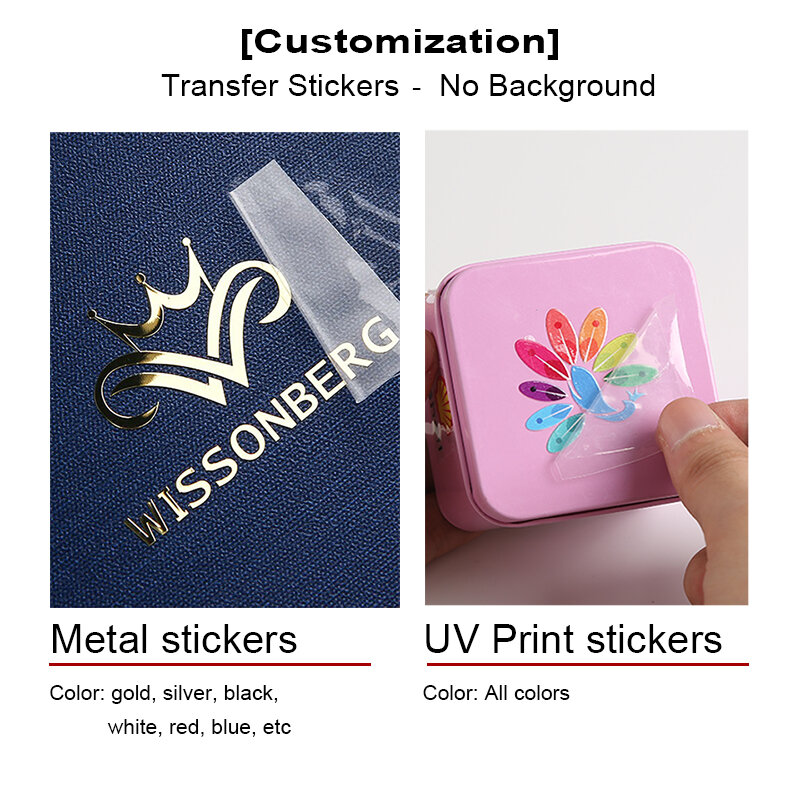 Niestandardowe naklejki UV 3D Logo metal transfer DIY spersonalizowane etykiety naklejka wodoodporna, ślub, klej, marka, holograficzny, złota folia