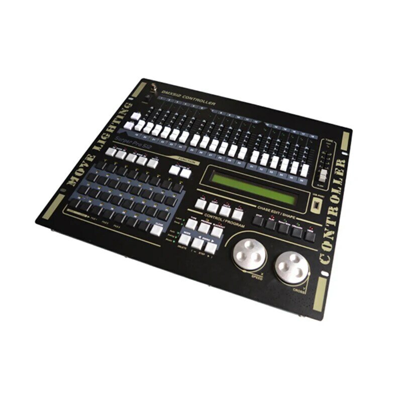 Super Pro 512 DMX Controller Stage Light, DMX Console para XLR-3 LED Par Beam Moving Head DJ Light, efeito de palco, controle de luz
