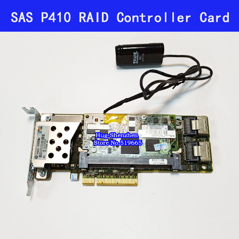 Tarjeta controladora Array SAS P410 RAID, 462919-001, 013233-001, 6Gb, PCI-E, con batería de 512M de RAM