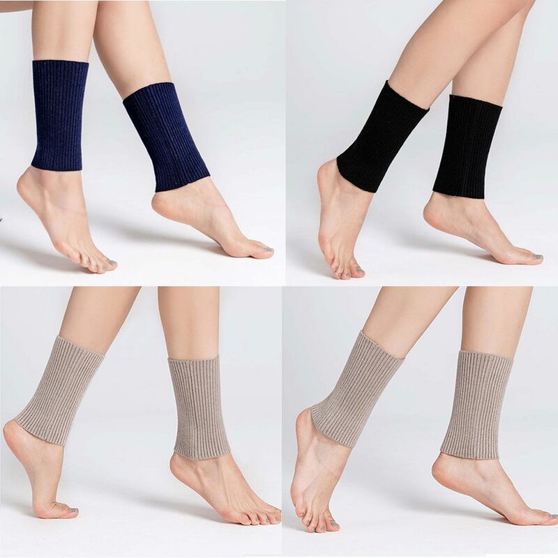 New Knitting Woman Multicolor Winter Outdoor Cold Protection Ankle Sleeve