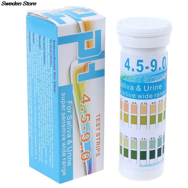 Penjualan Laris 150 Strip Kertas Uji PH Botol Kisaran PH 4.5-9.0 untuk Indikator Urin & Air Liur