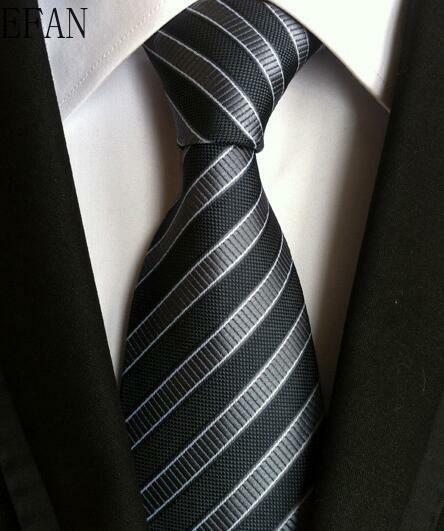 Mode Krawatten klassische Herren Streifen gelb Marineblau Hochzeit Krawatten Jacquard gewebt 100% Seide fühlen sich solide Krawatte Tupfen Krawatten