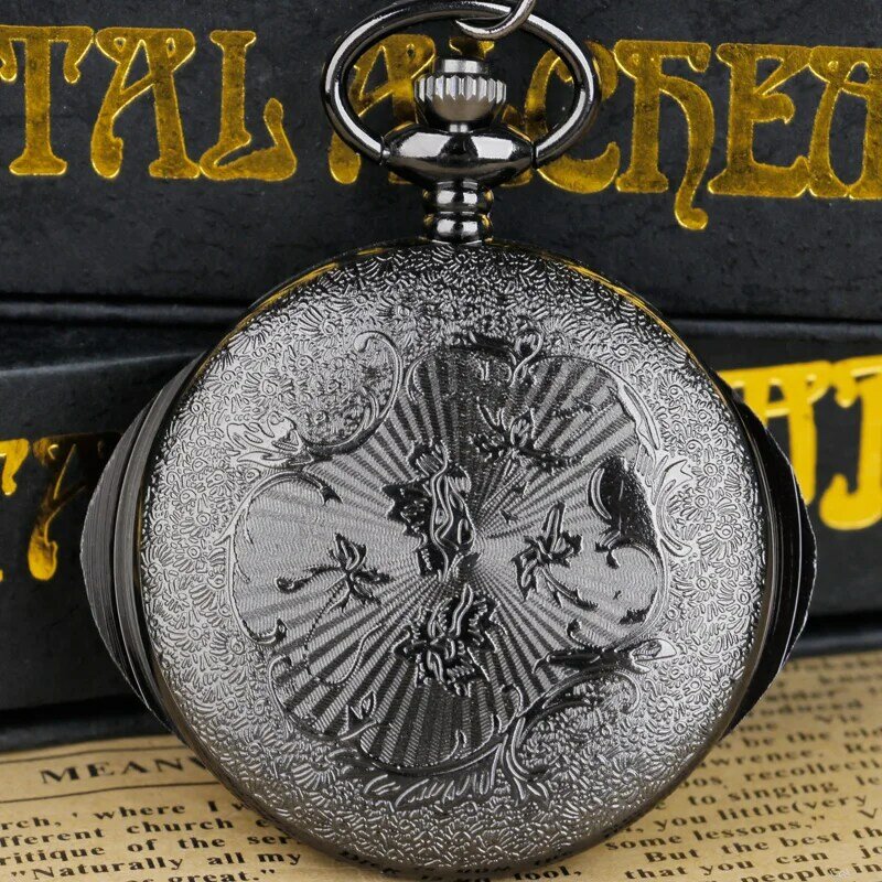 Steampunk Antique Eye Round Case Forma Quartz Pocket Watch Jóias Pingente Colar Cadeia Presentes para Homens Mulheres