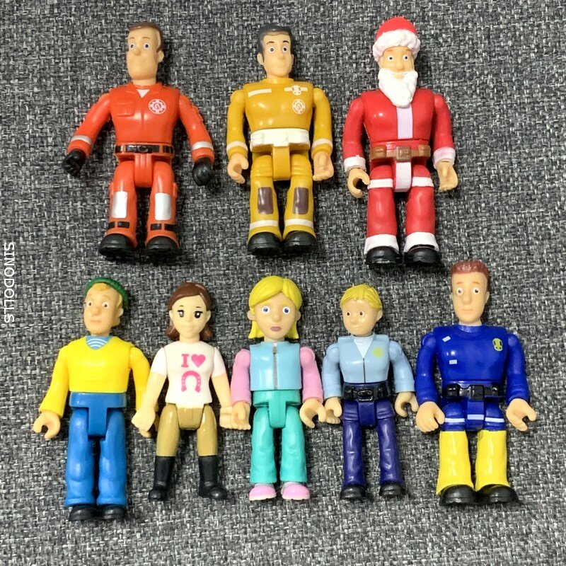Lot Original joint movable Fireman Sam Action PVC Figure Toys for kids