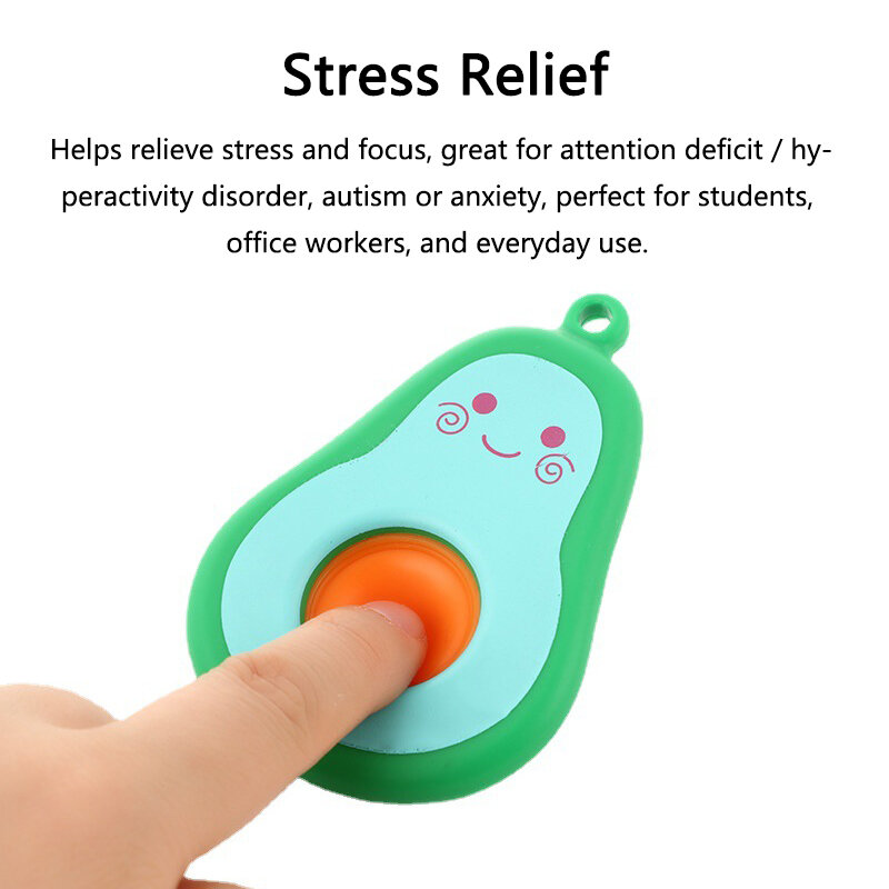 Niedliche Avocado Zappeln Spielzeug Dekompression Spielzeug Squeeze Relief Stress Dekompression sensorische Lernspiel zeug Kinder Anti stress Spielzeug