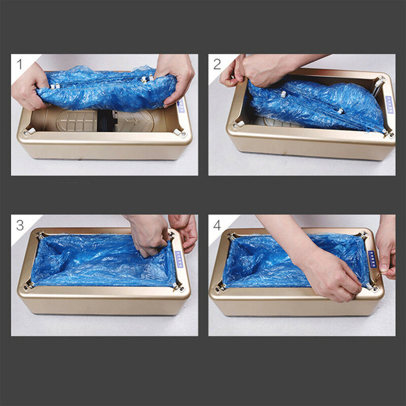 Laboratory Portable Anti Slip Automatic Shoe Cover Dispenser Dustproof Protective Home Office Boot Safety Disposable Cleaning