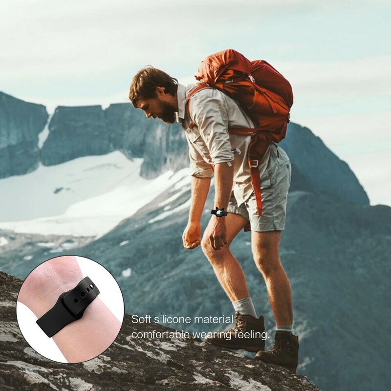 Cinturino in Silicone per AirTag, custodia protettiva per braccialetto Tracker GPS Apple per dispositivo anti-smarrimento fibbia Tracker Apple AirTag