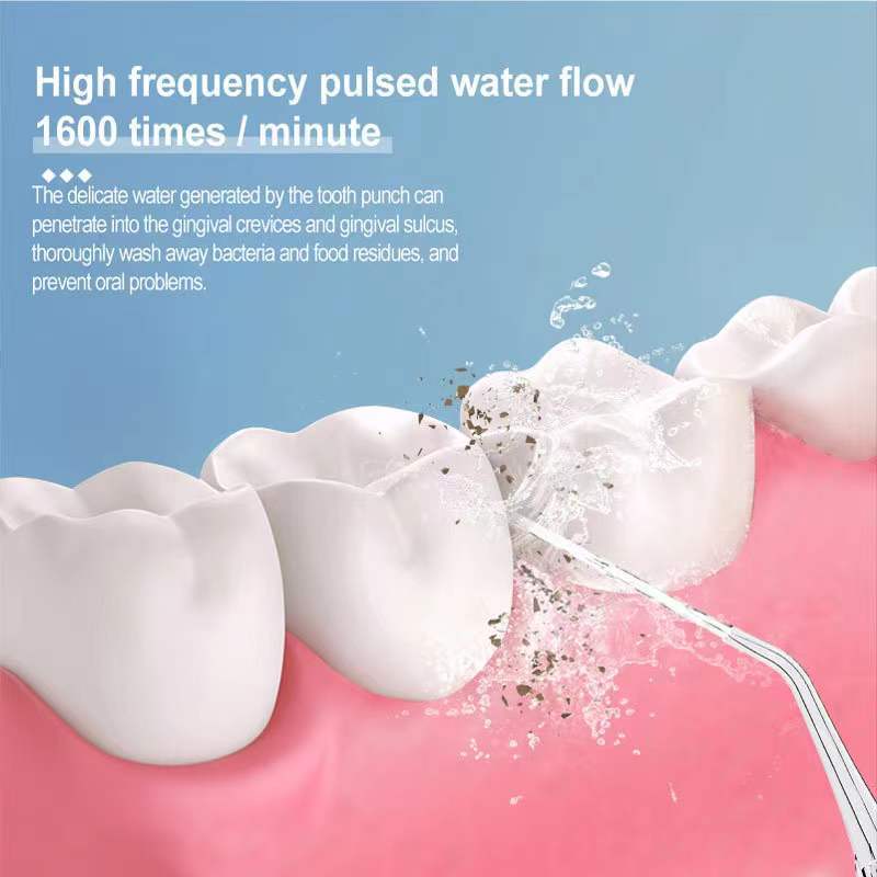 Irrigador oral usb recarregável água flosser jato de água dental portátil 300ml irrigador dental dentes mais limpo jato