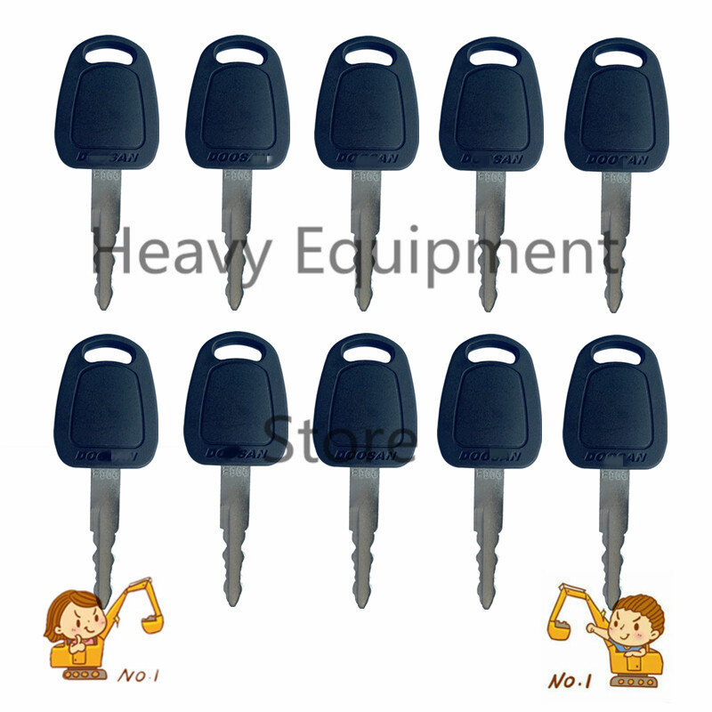 Chiave da 10 pezzi per chiavi di accensione per escavatore Bobcat Daewoo Doosan Terex F900 K1009605B