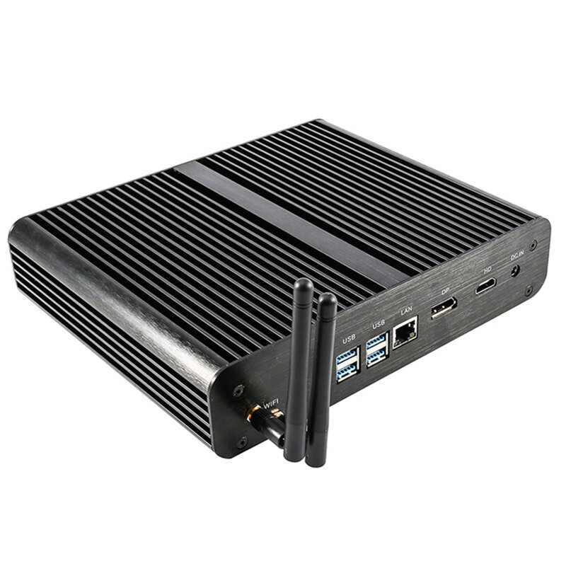 EGLOBAL-Mini PC sin ventilador, Intel i7, 1255U, 10510U, Windows 10, 2 x DDR4, M.2, NVMe + Msata + 2,5 '', SATA, componentes de ordenador