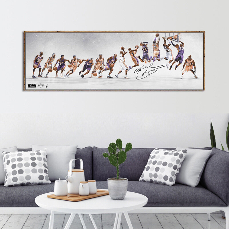 Classico Kobe Bryant Poster pittura decorativa tela Wall Art soggiorno appeso pittura camera da letto pittura a olio basket star