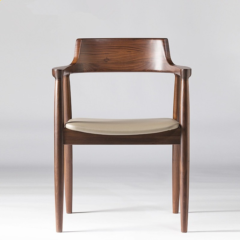 Скандинавский обеденный стул из массива дерева, стул президент Кеннеди, хирошима, стул для кафе, ресторана, стул для конференц-связи, простой стул на спине