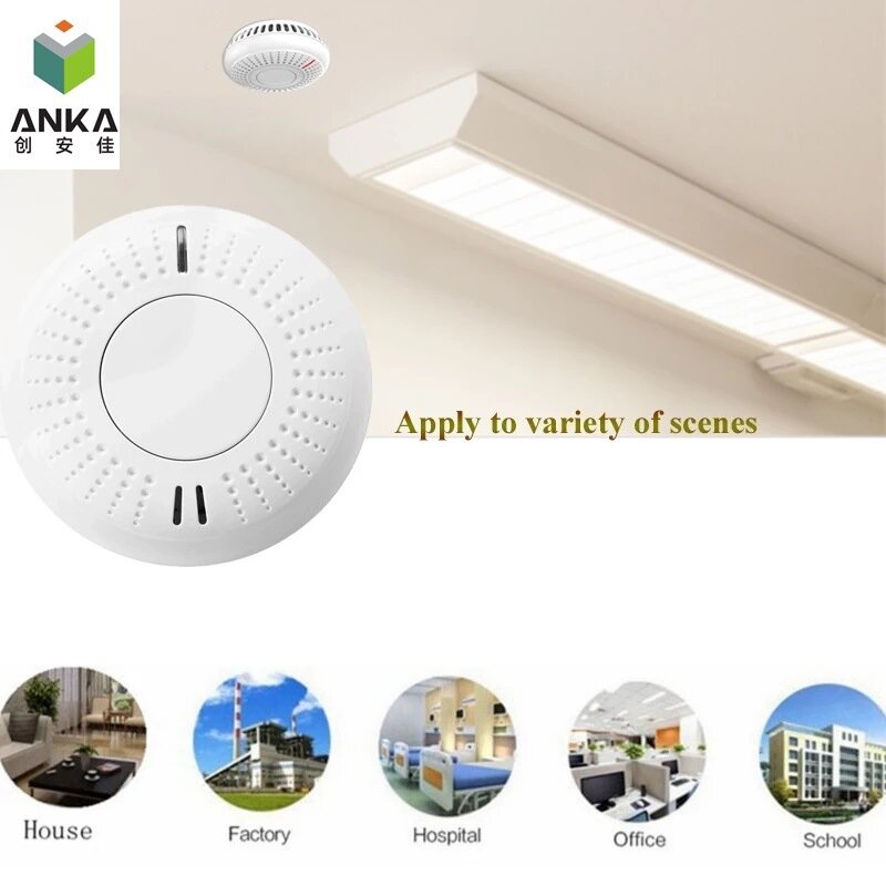 Stand alone photoelectric fire smoke detector 10 years battery Home safety fire smoke alarm